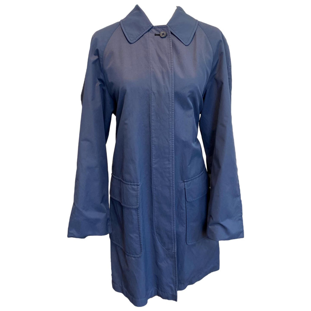 Burberry Blue Women's Rain Jacket Size Large EUC